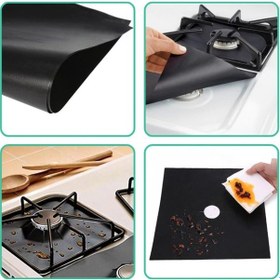 Resim Ocak Koruyucu Folyo Yanmaz Yapışmaz 4'lü Siyah Set 