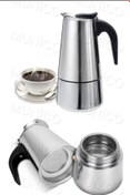 Resim Munico 100ml Paslanmaz Çelik Kahve Makinesi Moka Pot Şofben Kahve Makineleri Cezve Espresso Makinesi 
