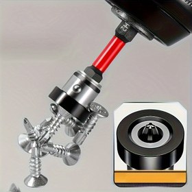 Resim 1 Adet/2 Adet Güçlü Mıknatıslı, Darbeye Dayanıklı, Kaymaz Tavan ve Ahşap İşleri İçin Siyah Çelik Su Geçirmez Yuvarlak Vidalama Aleti - Ofis Kullanımı için Sert Zeminler ve Tatil Hediyeleri 