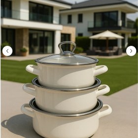 Resim Davet Defne Emaye 3 Lü Güveç Set - 14-16-18 cm 