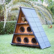 Resim Mandu Ahşap Büyük Boy Üçgen Kedi Evi 