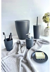 Resim Primanova Pure 5'li Banyo Seti Gri Renkli 