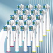 Resim Elektrikli diş fırçası yedek fırça başlığı, Oral B yedek fırça başlığı ile uyumlu, 8/16/20 profesyonel elektrikli diş fırçası fırça başlıkları, Oral B yedek fırça başlığı için uygun, beyaz 