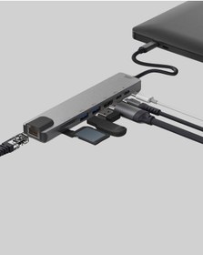 Resim Flzdgnkr Alüminyum Kasalı Macbook Usb-c Hub 4k Hdmı, Usb 3.0, Sd/tf Kart Girişi, Pd Şarj Desteği Adet 