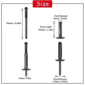 Resim 200 Adet Perçin Klipsi Wrangler 07-15 Chrysler 300 99-10 Avenger 08-14 