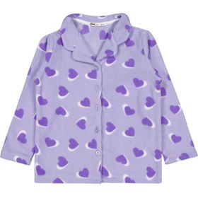 Resim Civil Girls Kalp Desenli 10-13 Yaş Pijama Takımı - Lila - Lila / 11-12 Yaş 
