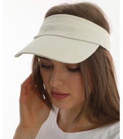 Resim Uv Koruyuculu Unisex Siperlikli Bej Şapka Bej 