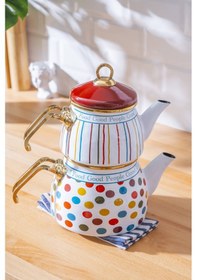 Resim Acar Cora Emaye Çaydanlık Takımı 