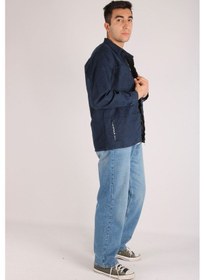 Resim Erkek Oversize Lacivert Ceket Lacivert 