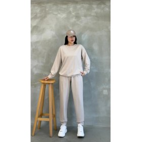 Resim Ponçik Kadın Modal Scuba Mevsimlik Eşofman Takımı - Soft Touche, Oversize Spor 25503 