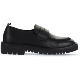 Resim Bueno Shoes Siyah Deri Kadın Loafer 01Wz6703 