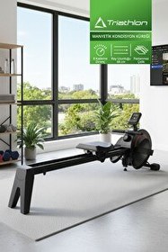 Resim Triathlon T-231 8 Kademeli Direnç Paslanmaz Çelik 68 CM Ray Manyetik Kondisyon Küreği 