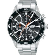 Resim Lorus Rm321jx9 Quartz Çelik Gri Siyah Kadran 45 Mm Erkek Kol Saati Gri 