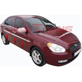 Resim Hyundai Accent Era Krom Kapı Çıtası Takımı Paslanmaz Çelik N11.86 