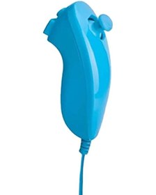 Resim Mavi-1 Adet-sol Sağ El Nunchuck Wii İçin El Kavisli Oyun Kolu Denetleyicisi İçin Nintendo Wii Oyun Denetleyicisi Nunchuck Wii Gamepad İçin 