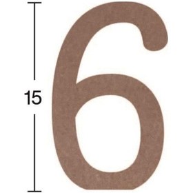 Resim Rakam Ahşap Obje 18Mm - 6 