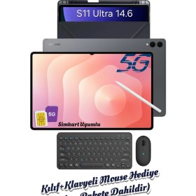 Resim Samsung Galaxy Tab S11 Ultra 12 GB Ram 512 GB 5g (Çift Sim Kart Uyumlu) Kılıf ve Klavye Mouse Hediyeli (Samsung Türkiye Garantili) 