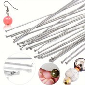 Resim 100 adet 20-70MM Düz Kafa İğne T Şekilli İğne Paslanmaz Çelik Solmaz Bükülebilir Kafa İğneleri El Yapımı DIY Bileklik Kolye Küpe Takı Yapımı Aksesuarları 