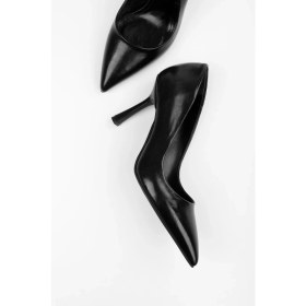 Resim Shoeberry Kadın Vague Siyah Cilt Stiletto 