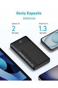 Resim Anker 10000 mAh PowerBank 12W - 2 Port Dijital Ekranlı - Taşınabilir Şarj Cihazı 
