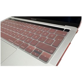Resim Apple Uyumlu MacBook Pro Klavye Koruyucu Türkçe Q Touchbar'lı A1706 A1989 A2159 A1707 A1990 İle Pembe Altın 