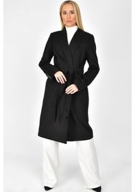 Resim Z6628 Dewberry Bayan Palto-Siyah 