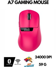 Resim Freewolf A7 Kablosuz Dijtal Ekranlı Oyuncu Mouse 1000 Hz 24000 Dpı Bluetooth Mouse - 