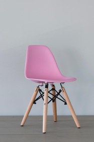Resim Iconic Kids Sandalye – Renkli Modern Çocuk Sandalyesi - Pembe / Kolsuz 