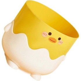 Resim Ganzhoushop Yaratıcı Kalemlik Kalem Düzenleyici Masa Düzenleme Sarı Plastik Çöp Kutusu 13,5x13,5x11,5 Cm 1 Paketsarı 