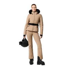 Resim Goldbergh Hida Faux Border Kadın Kahverengi Kayak Ceketi 