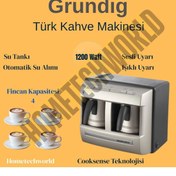 Resim Grundig 4 Fincan kapasiteli Türk Kahve Makinesi Cream Gold 