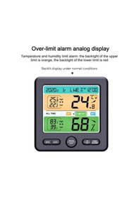 Resim Pazly Duvara Monte Lcd Ekranlı Sıcaklık Nem Ölçer, Elektronik Çalar Saat, Akıllı Ev, 59 Model 