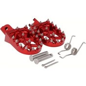 Resim Hightower Kırmızı Dirt Bike Ayaklıkları Honda Crf110 Crf125f 2013-2024 İçin Dayanıklı Cnc Ayak Pedalları 