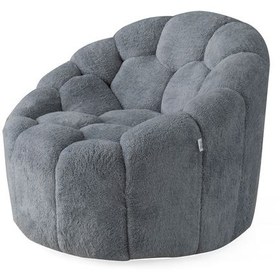 Resim Mobilya Stant Most Balloon Berjer İthal Gri Teddy Kumaş (Evinize Teslim) 