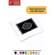 Resim Geometrik Hedef Sticker Oto Motor Laptop Duvar Folyo Sticker 20 x 20 cm 