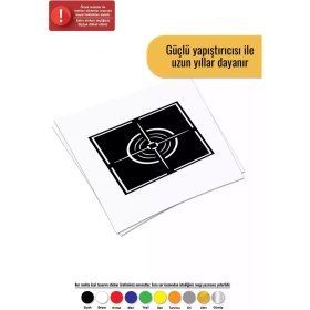 Resim Geometrik Hedef Sticker Oto Motor Laptop Duvar Folyo Sticker 20 x 20 cm 