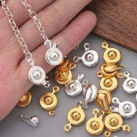 Resim 20 adet/10 adet 17.5mm*9mm Çıtçıt Düğme Içindekli İnek Tokası Bağlantı Elemanı, DIY Bilezik Kolye ve İnci Zinciri Takı Aksesuarları için Uygun 