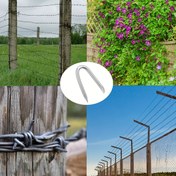 Resim 100 Adet Dayanıklı Demir U-Şekilli Bahçe Çivileri Sivri Uçlu - Tel Hasır, Ahşap Çitler ve Daha Fazlasını Sabitlemek İçin İdeal, Beton Duvarlar ve Tarla Çitleri İçin Çok Yönlü Metal Bağlantı Elemanları 