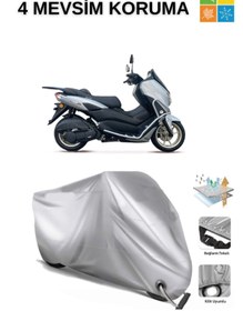 Resim AutoEN FALCON CMAX155 KİLİT UYUMLU SU GEÇİRMEZ MOTOSİKLET BRANDASI-GRİ 