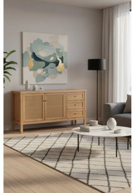 Resim Altea Rattan Detaylı Masif Konsol Ahşap 