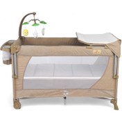 Resim Babycare Atlantis Otomatik Anne Yanı Oyun Parkı 70x120 - Kahve - Kahve / Standart 