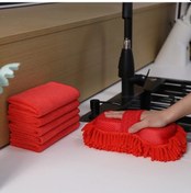 Resim Oldfriend Red 6 Parça Mikrofiber Sünger Ve Havlu Seti Oto Ev Mutfak Çiziksiz Temizlik 