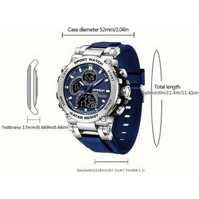 Resim Oldfriend Sanda Erkek Spor Saati Mavi Gece Işığı Kronometre Alarm 50m Suya Dayanıklı Diğer 