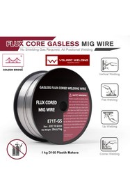 Resim Golden Bridge Garantisiz GAZ KORUMASIZ ÖZLÜ TEL E71T-GS 0.80 MM 1 KG D100 PLASTİK MAKARA 85 Gazaltı Kaynak Makine 