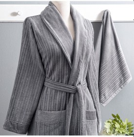 Resim Taç Ritmo Pamuk S/m Bornoz Set Antrasit 000001500217917001 Antrasit 