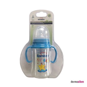 Resim Bambino Pp Geniş Ağızlı Kulplu Biberon Mavi 250 Ml B818 