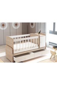 Resim Patiko Furniture Swing Büyüyen Mdf Çıtalı Beşik 