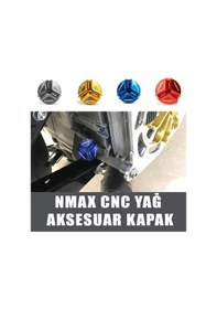 Resim Nmax 125/155 2015-2026 Yağ Seviye Kontrol Cnc Aksesuar Kapak Mavi Renk Mavi 