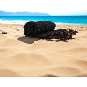 Resim Karatezgah El Dokuma Peştemal Siyah Siyah 