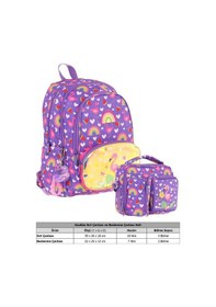 Resim Kaukko Kids Flamingo Nakışlı Ve Baskılı Okul Çantası L5226 Ve Thermo Beslenme Çantası L7226 Seti - Kız Çocuk Pembe - Mor 